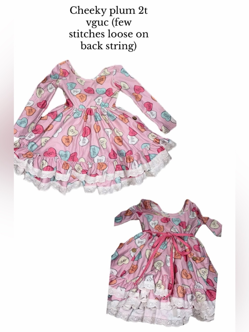 Cheeky plum 2t Valentine’s Day heart dress